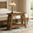 Rustic Console Table,2-Tier Entryway Table,Narrow Sofa Table