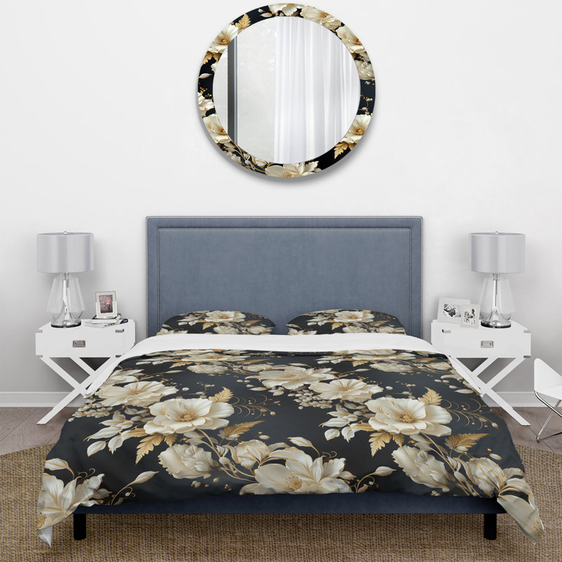 Neo Victorian Fusion Victorian Pattern XVI - Ensemble de housse de couette à motif floral