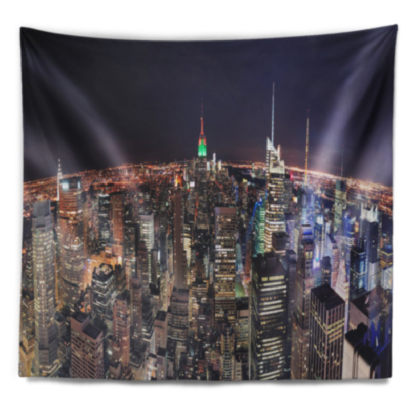 Tapisserie Cityscape NYC Manhattan, H 50 po x l 60 po