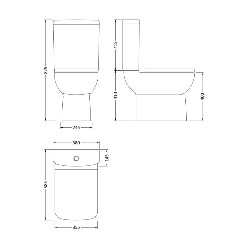 Nuie Ambrose 6L LPF Square/Rectangular Kit (Seat Included)