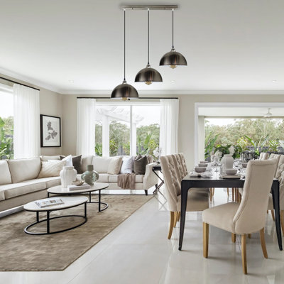 Fulcher 3 - Light Black Kitchen Island Pendant
