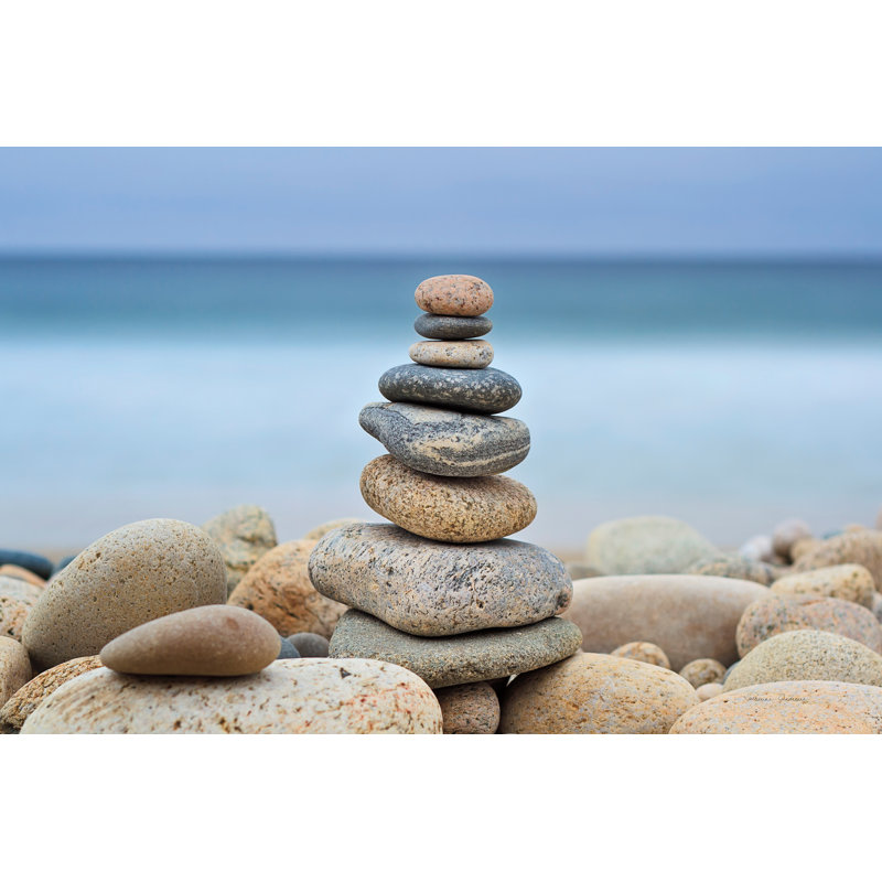 " Stonewall Beach Cairn " by Katherine Gendreau, 32" H x 48" W