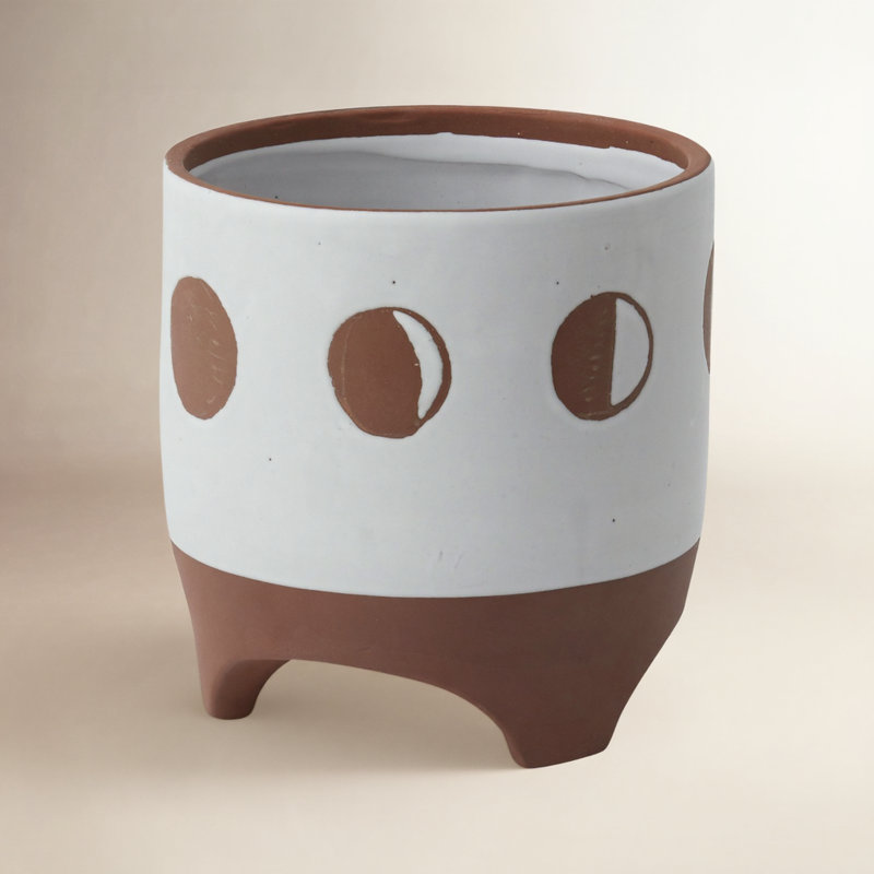 Pot de fleurs en céramique , H 7,75 po x l 7,5 po x P 7,5 po