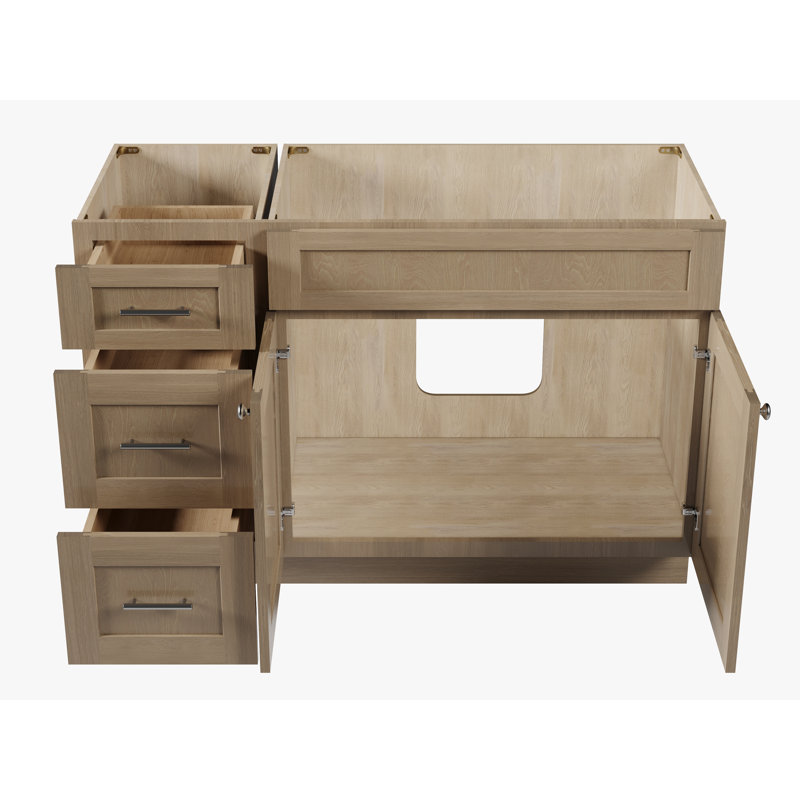 Base de meuble-lavabo simple 51 po Disar, Chêne naturel
