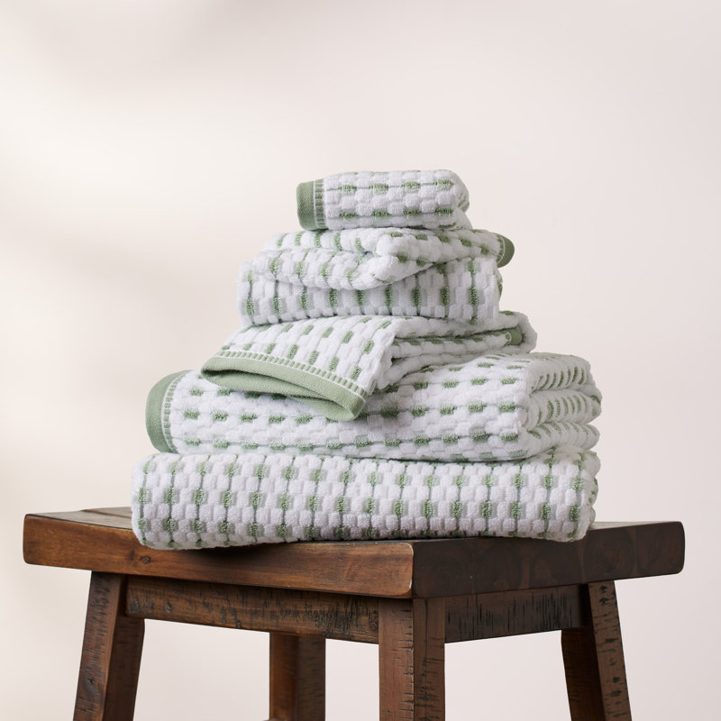 Devon Zt White Green Frost Towel Set, White Green Frost