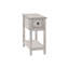 Table d'appoint étroite à 2 niveaux avec tiroir de rangement - Table de bout transitionnelle gris délavé pour le salon, la chambre à coucher-289598055