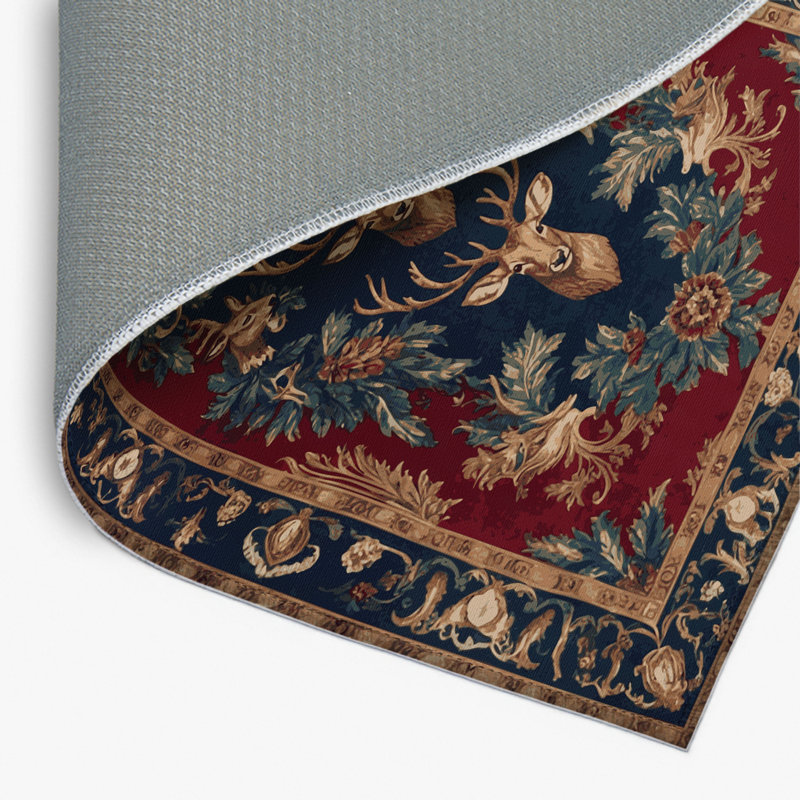 Tapis d'intérieur et d'extérieur brun français, Rectangulaire 2 pi x 3 pi