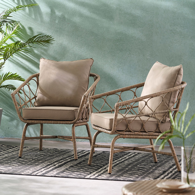 Patio Chair Collection - Pe , Padding, 28.75"H X 26.50"W 25.50"D, 19.5 In Package Height Chairs And Iron Construction, Water- Covers, 25.50"D 28.75"H, 15.61 Lb Product Weight