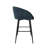 BLACK METAL SWIVEL COUNTER CHAIR IN DARK BLUE CHENILLE-823137369