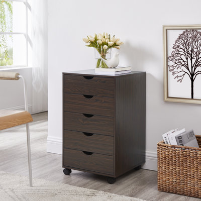 Classeur roulant 5 tiroirs Garysburg pour la maison et le bureau