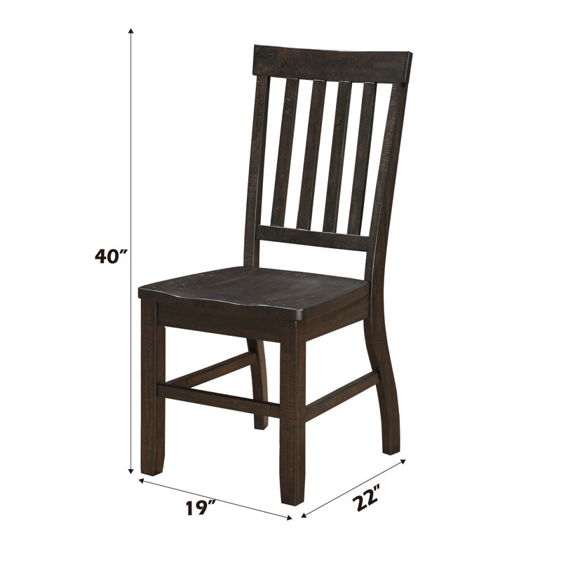 Amelia Medium Brown Wood Ladderback Side Chair