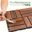 Carreaux de terrasse carrés en bois d'acacia à motif de verrouillage à 12 lattes pour l'intérieur et l'extérieur (ensemble de 27)-112843033