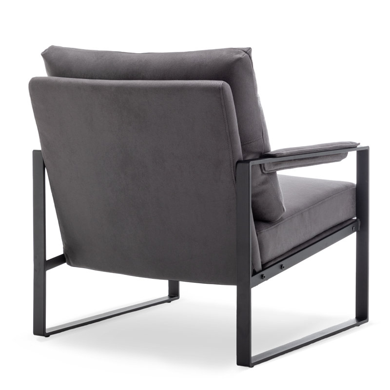 Accent Chair, Grey Microsuede