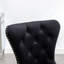 Chaise capitonnée en velours avec garniture cloutée, ensemble de 2-1328821653