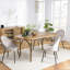 Arpita Oval Solid Wood Top Metal Base Dining Table-204015787