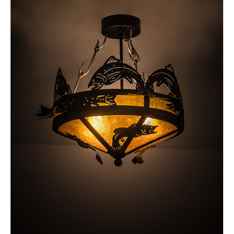 Rustic Lodge 2 - Light Semi Flush Mount