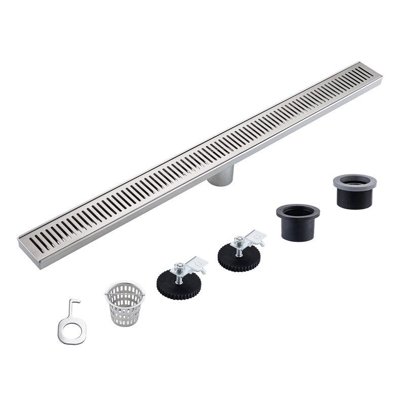 Grille linéaire l 32 po, Nickel brossé