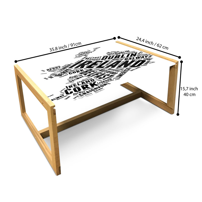 Jaking Sled Coffee Table, 90cm H x 62cm W x 40cm D