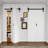 84'' Solid + Manufactured Wood double Bi-Fold Barn Doors Primed ready for use-98430417