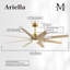 Ariella - Ventilateur de plafond à huit pales - DEL intégrée-103363396-103363382