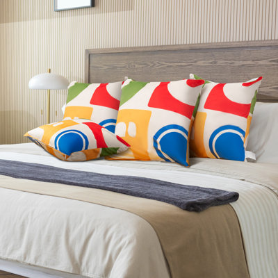Decorative Throw Pillow Set Of 4 Soft Velvet Covered Couch Pillow With Double-sided Design