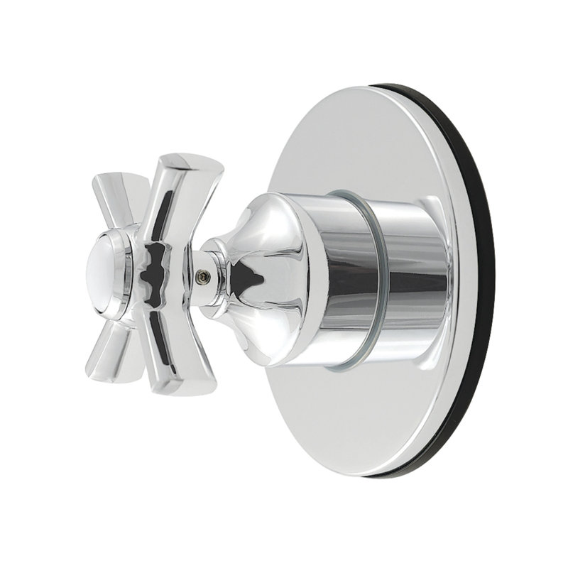 Kingston Brass Millennium Single-Handle Wall Mount Six-Way Diverter Valve with Trim Kit, Polished Chrome