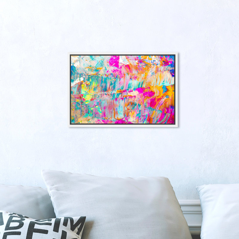 Sunshine Days - Impression sur toile, Reproduction avec cadre flottant, H 10 po x l 15 po, White
