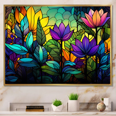 Mosaïque colorée de la jungle tropicale - art mural Jungle Large