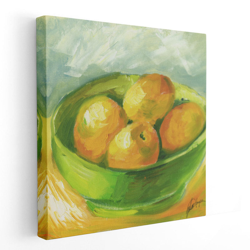 «Bowl of Fruit I», reproduction d'art sur toile, H 12 po x l 12 po