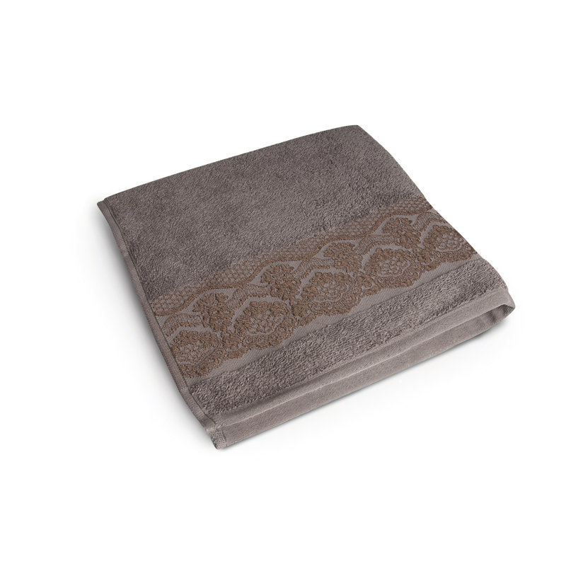 Country Spa Bath Sheet, Brown, white and pink