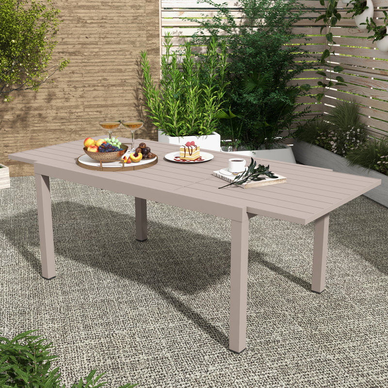 Table d'extérieur en aluminium 83 po Alice