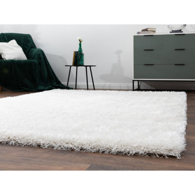 Leina Solid Colour Shag Area Rug