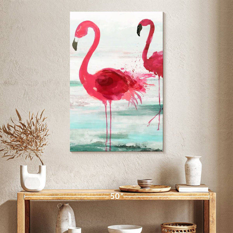 Flamants de la plage, H 39 po x l 26 po
