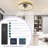 Modern LED Ceiling Fan with Light - Adjustable Brightness & Reversible Airflow, Integrated Lighting Design