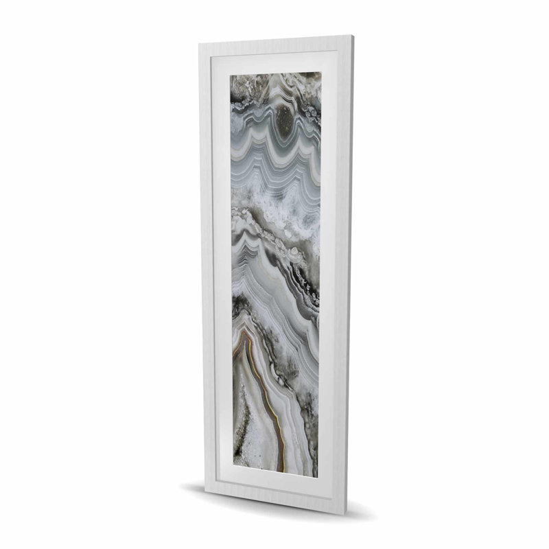 Abstract Geode - Hyperrealist Framed Matted Print for Decor