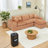 Spacious Modern Boucle Sectionals With Cloud Comfort Chaises