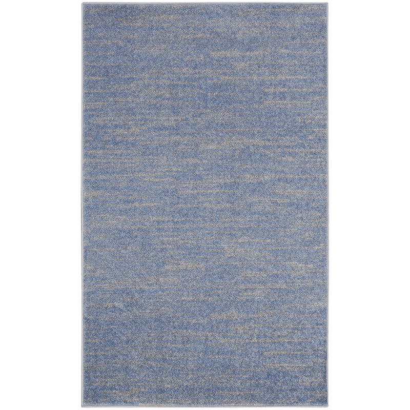 Tapis bleu nautique Yolonda, Rectangle 3 pi x 5 pi