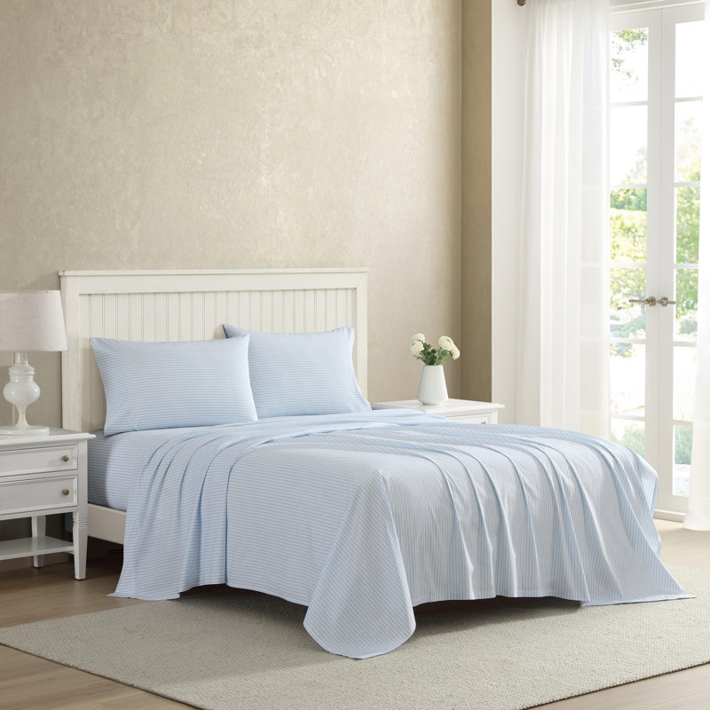 Percale Novelty 200 Thread Count Printed Cotton Sheet Set, Twin XL Sheet Set with 1 Standard Pillowcase