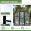 Serre en aluminium d'extérieur - Pour conditions difficiles et polycarbonate ventilé pour les jardins Installation rapide gardée