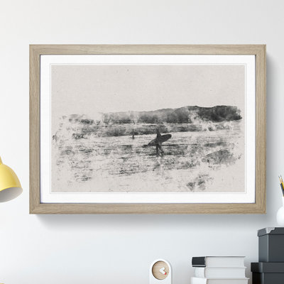 Two Surfers - Picture Frame Graphic Art