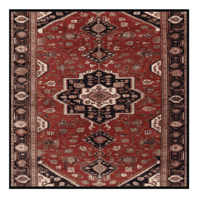 Tapis brun lavable à la machine