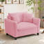 Fauteuil d'appoint surdimensionné en velours côtelé de 118 cm de large, fauteuil d'appoint à assise profonde avec coussins-1575491752