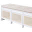 Banc de rangement pour chaussures rembourré de 48 pouces avec compartiment relevable et tiroirs en rotin-133033491
