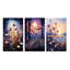 «Purple Thistle Symphony», 3 pièces sur toile-98523558-98523559