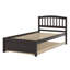 Structure de lit plateforme en bois avec lit gigogne-2048589209