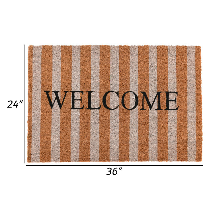 Horizontal Stripe Coir Doormat