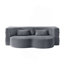 Canapé-lit moderne avec 2 coussins, canapé-lit convertible en tissu rembourré de mousse, matelas pliant simple de 15 po pour le salon, lit d'invité, salle de jeux, aucun assemblage requis-473300857-473300839