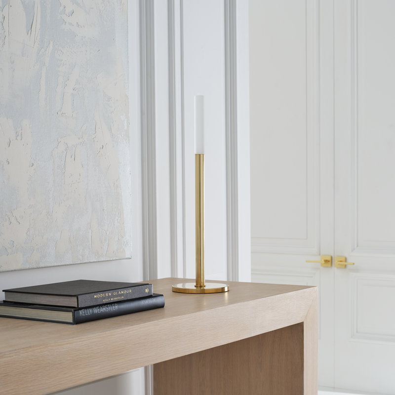 Rousseau LED Table Lamp, Antique Burnished Brass