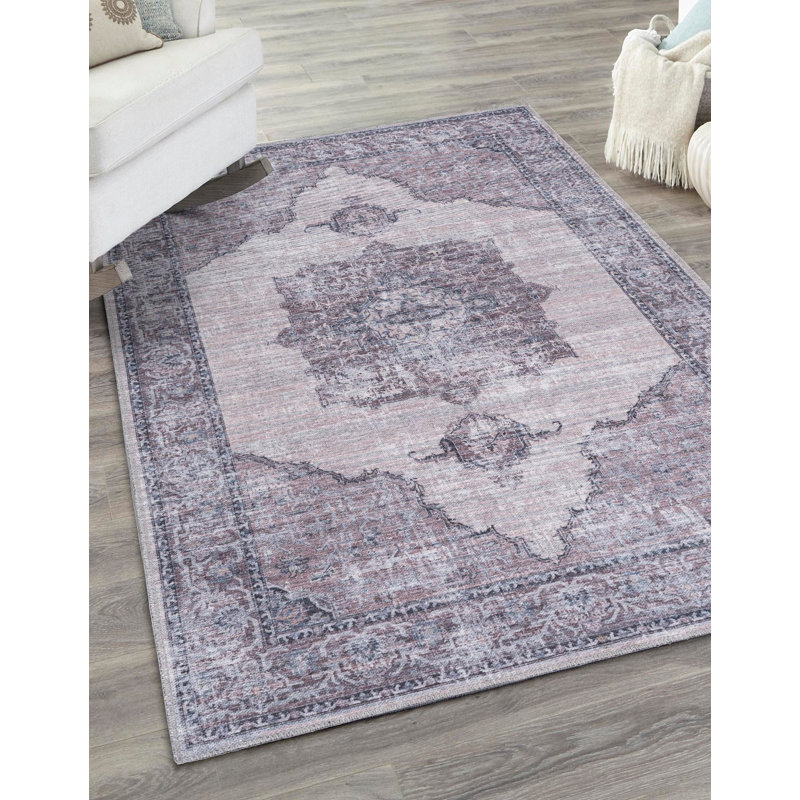 Hazley Chenille Oriental Indoor Rug, Rectangle 7'10" x 10'