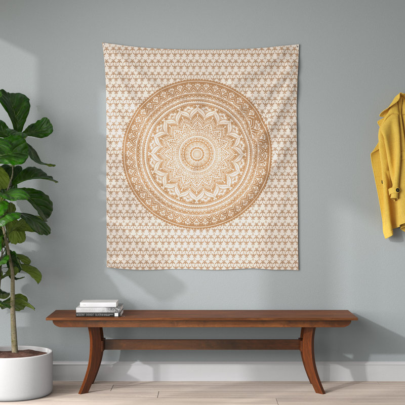 Tapisserie de qualité en polyester, H 59 po x l 51 po, Beige / ivoire